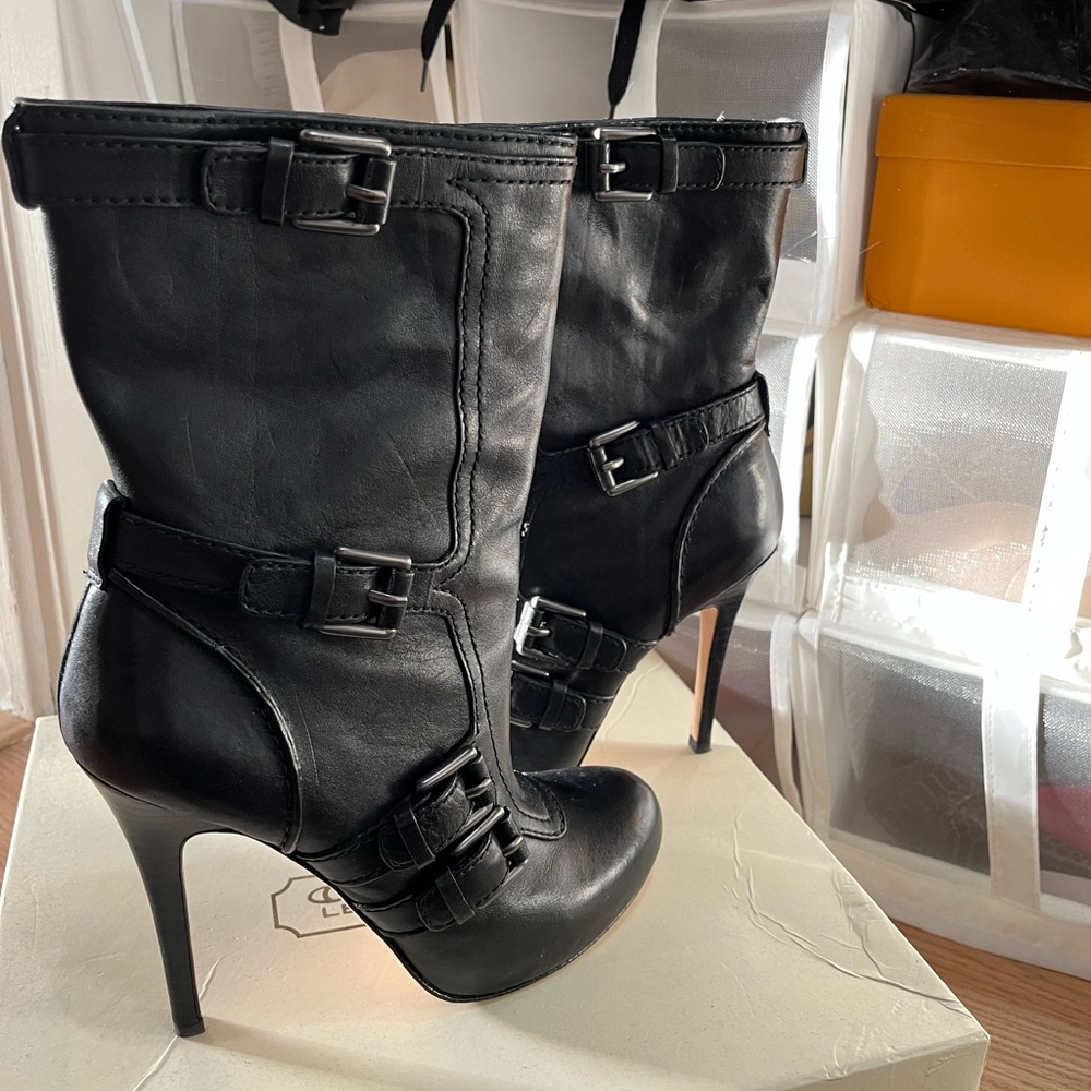 Coach Marsha boots Leather Black size 8